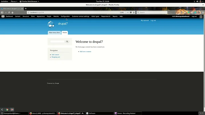 Drupal 7 working localhost