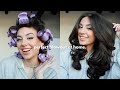 EASY SALON BLOWOUT AT HOME USING HOT ROLLERS