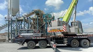 Dismantle batching plant with Abon Kakai's own way (Hensen batching plant) Buka batching plant