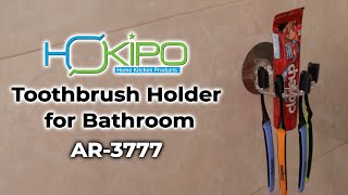 HOKIPO Magic Sticker Series Toothbrush Holder for Bathroom (AR-3777) screenshot 5