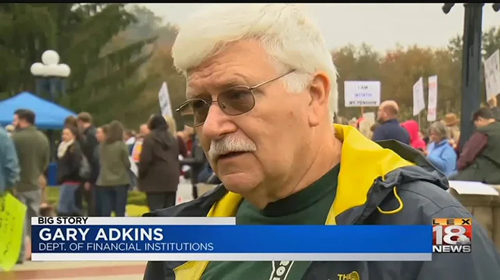 Crowd Rallies Against Governor's Pension Plan