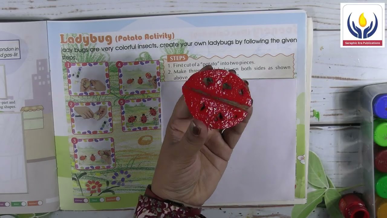 SERAPHIC ERA PUBLICATIONS ART GENERATOR BOOK 2 PAGE 29 LADYBUG POTATO ACTIVITY