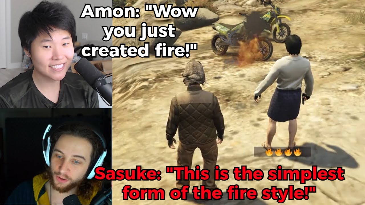 Toast Learn Fire Style Jutsu in the Mountains with Sasuke | NoPixel