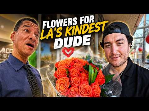I Surprised a Stranger with Flowers & Gift Cards!