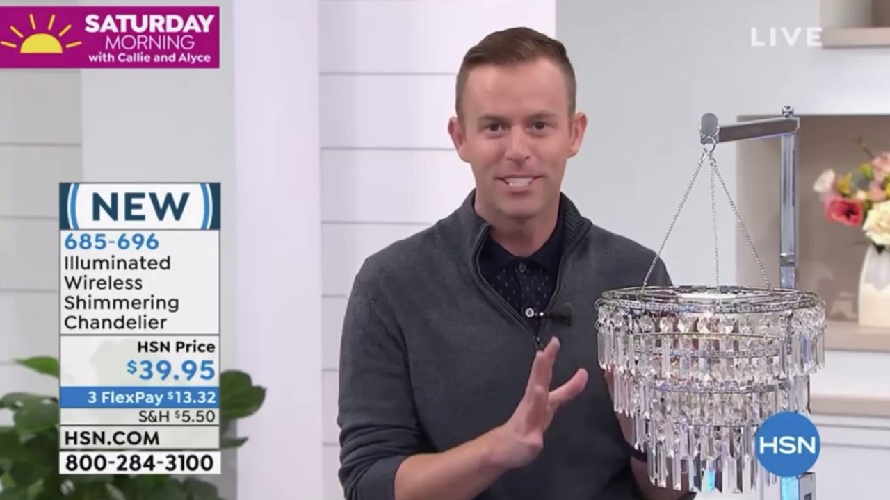 Chad Allen (TVchad) presenting the Shimmering Chandelier on HSN