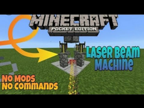 MINECRAFT PE : HOW TO MAKE LASER BEAM MACHINE - YouTube