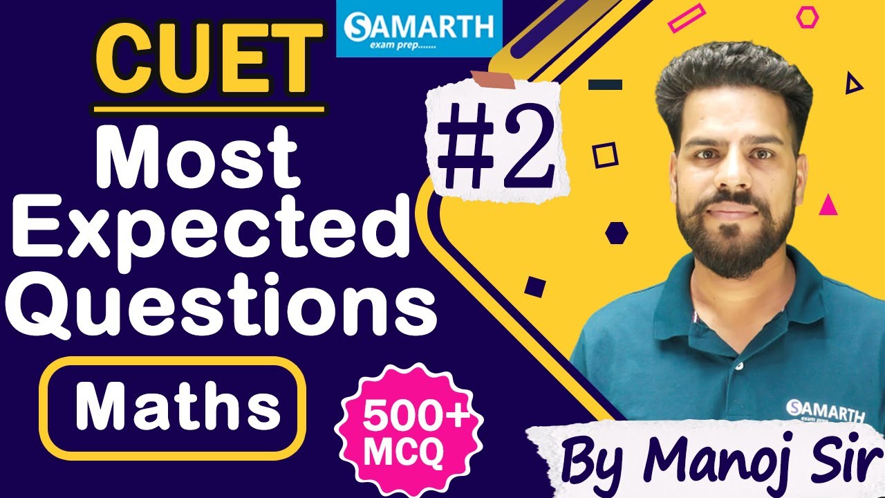 Monoj Sir Math Most Expected Questions I MATHEMATICS Domain I L 2 I By Manoj Sir I ...