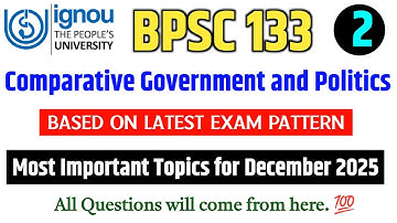 BPSC 133 Important Questions December 2025 in English | BPSC 133 Question Paper 2025 | IGNOU Exam 