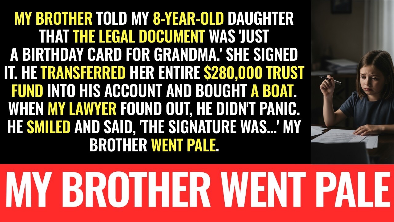My Brother Convinced My 8-Year-Old to Sign Away Her $280,000 Trust Fund—She Thought It Was a...