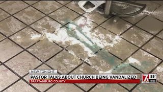 Vandals leave behind mess, damage at Upstate church
