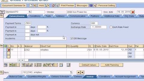 PO for Empty Account assignment Category K