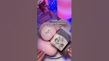 wax cracking squishies 🩷🤎 *pink vs brown* #asmr #waxcracking #asmrsound #asmrforsleep #tingles