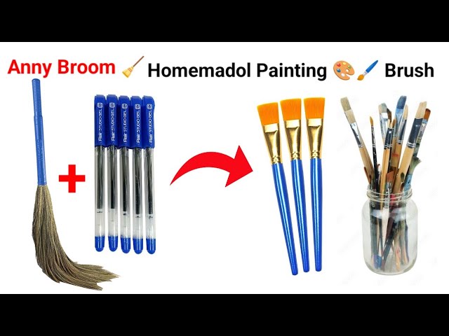 How to make paint brush at home/DIY homemade paint brush/painting