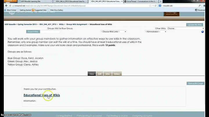 Adding to a Moodle Wiki 1.9