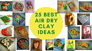 25 best air dry clay ideas on canvas | clay art tutorial | clay painting ideas | 3d clay art