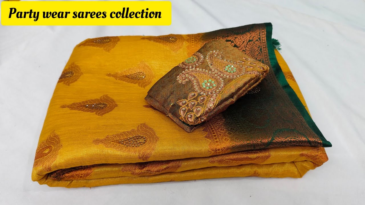 💥Multiple available (02.10.2024) Party wear sarees collection 
