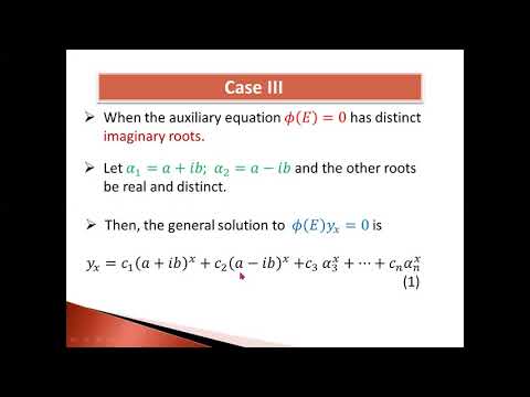 Linear Homogeneous Difference