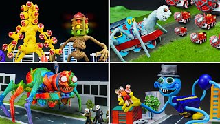 😲😲 Making All Monsters Dioramas | TREVOR HENDERSON - LEOVINCIBLE - Poppy Playtime with Craft, Clay