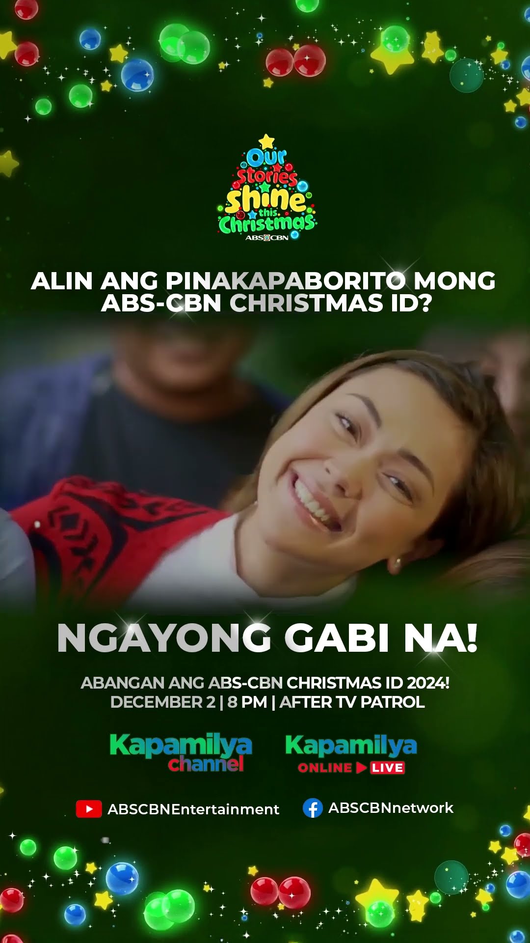 NGAYONG GABI NA! Iba pa rin talaga ang Pasko kasama ang ABS-CBN Christmas IDs. ??
