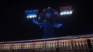 【高画質】【万博】感動をもう一度！夜空に降臨したミャクミャクさま！