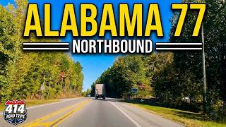 4K Driving AL 77 North - Ohatchee to Rainbow City, Alabama