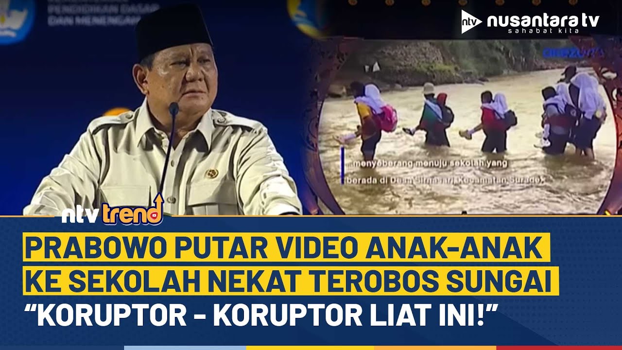Presiden Prabowo Soroti Akses Pendidikan: “Saya Tak Rela Anak Pergi  Ke Sekolah Pertaruhkan Nyawa”