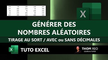 ALEA, ALEA.ENTRE.BORNES et TABLEAU.ALEA avec EXCEL - Les nombres aléatoires (tirage au sort)
