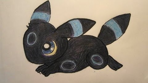 UMBREON ~ Draw a Chibi Shiny Pokemon No.197 Tutorial ブラッキー