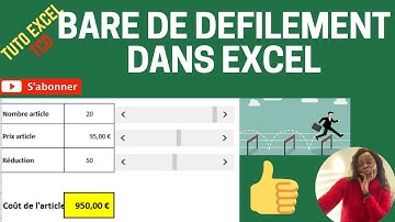 Ajouter un curseur/barre de défilement dans Excel