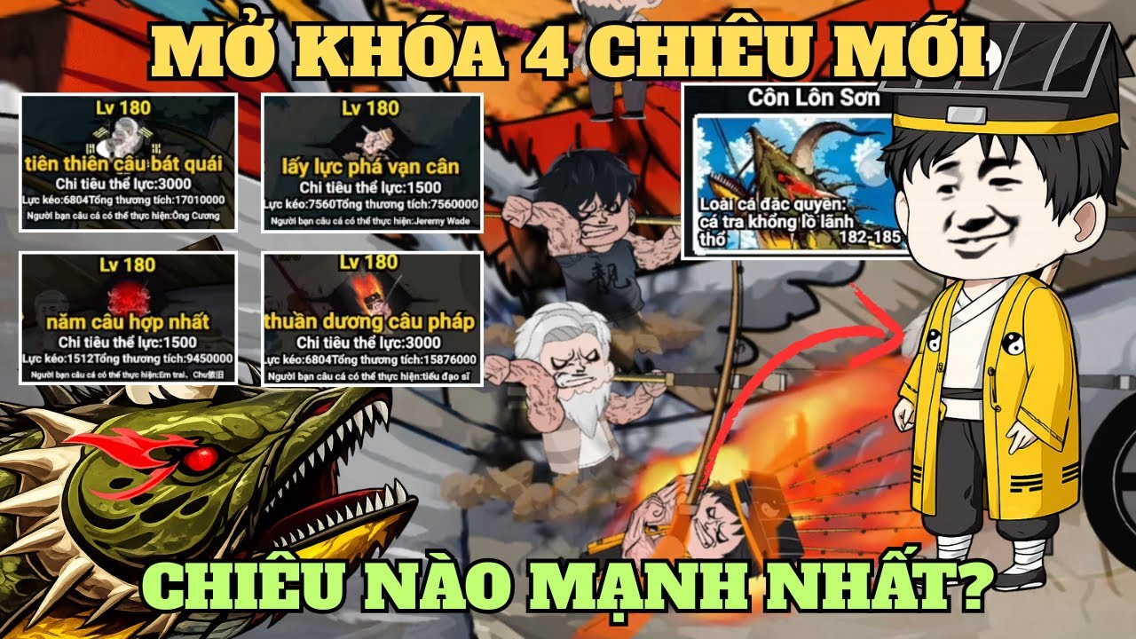 MỞ KHÓA TIỂU ĐẠO SĨ VÀ CHIÊU MỚI BÁT QUÁI CÂU, NĂM CÂU HỢP NHẤT - GAME CÂU CÁ VẠN CÂN