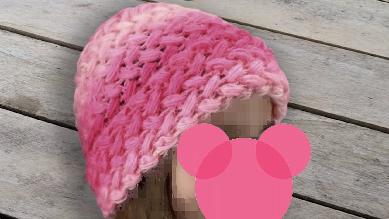 好美的一款钩针花样，用来钩帽子真美，钩帽花样之双向枣针 Crochet Hat for Beginners - YouTube