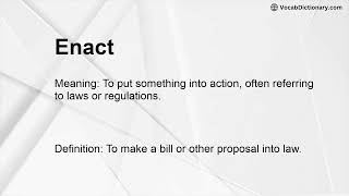 Enact Meaning
