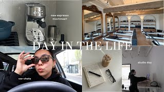 VLOG: new espresso machine, pilates, studio work day