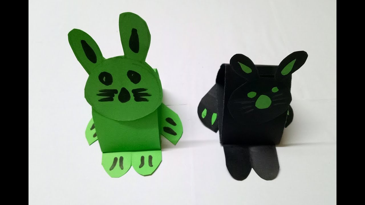 How to Make Origami Bobble Head Paper Bunny Craft | DIY Easy Easter ...