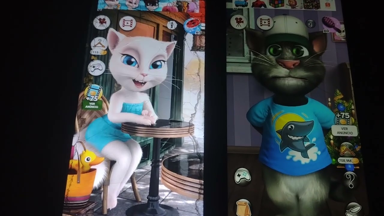 Talking Angela The Girl vs Talking Tom Cat 2