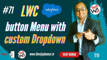 71 - Set the value of ‘lightning-button-menu’ drop-down menu button in LWC | #lwc #salesforc