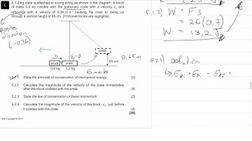 2017 Final|Matric IEB Physics Paper 1 Exam |Question 5|Work, Energy, Power, Momentum
