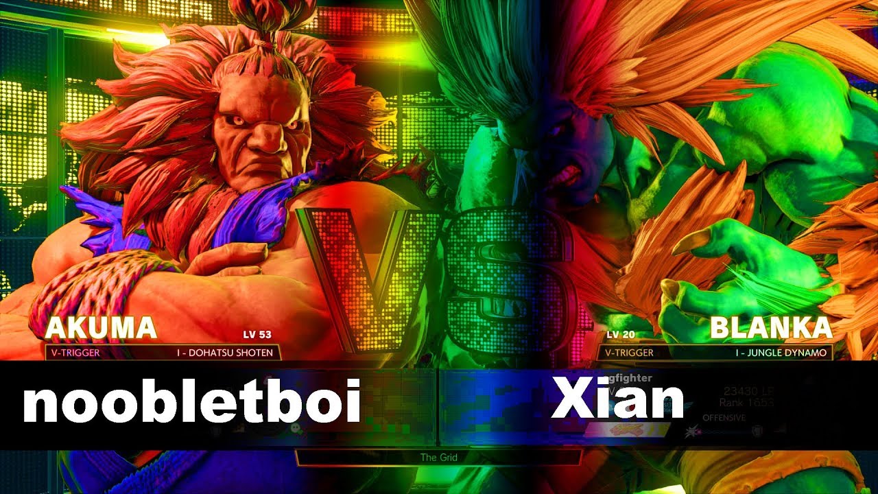 SFV/SF5 AE noobietboi (Akuma) vs Xian (Blanka) Ranked match set