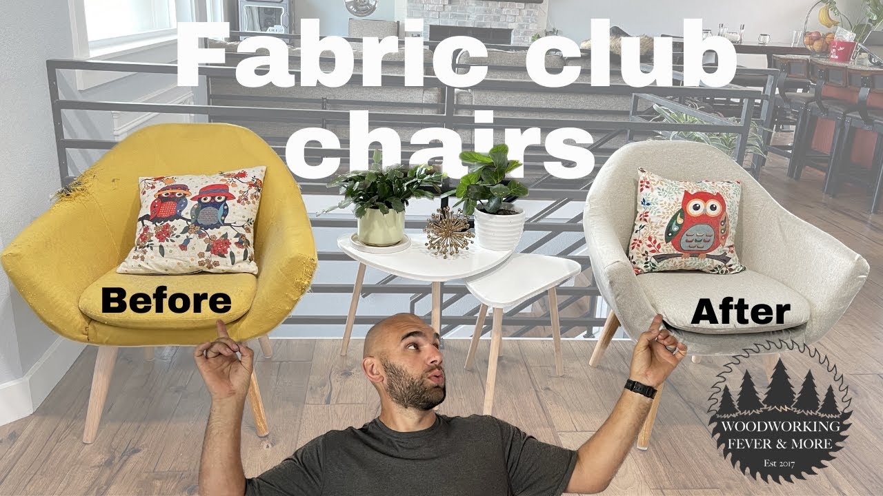 How to reupholster fabric club chairs YouTube