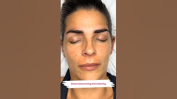 Brows restructuring and colouring 52 #juliedesigner #eyebrow #browshaping #youtubeshorts #easybrows