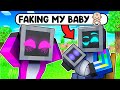 Faking my baby to prank my crazy fan girl in minecraft