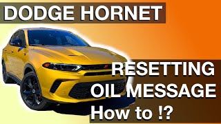 Resetting the oil change message on a Dodge Hornet (How to instructions) by MegaSafetyFirst 522 views 1 month ago 1 minute, 27 seconds