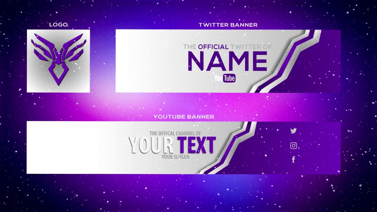  Cool  Purple YouTube Banner  Template Banner  Twitter 