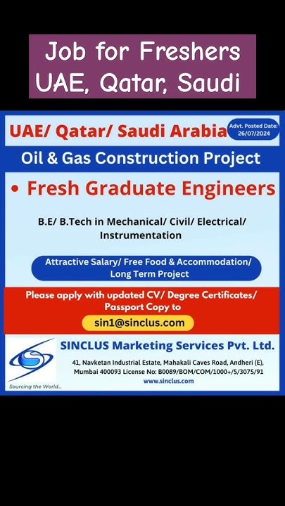 Gulf jobs for freshers, fresher jobs in UAE, Qatar & Saudi, jobs for
