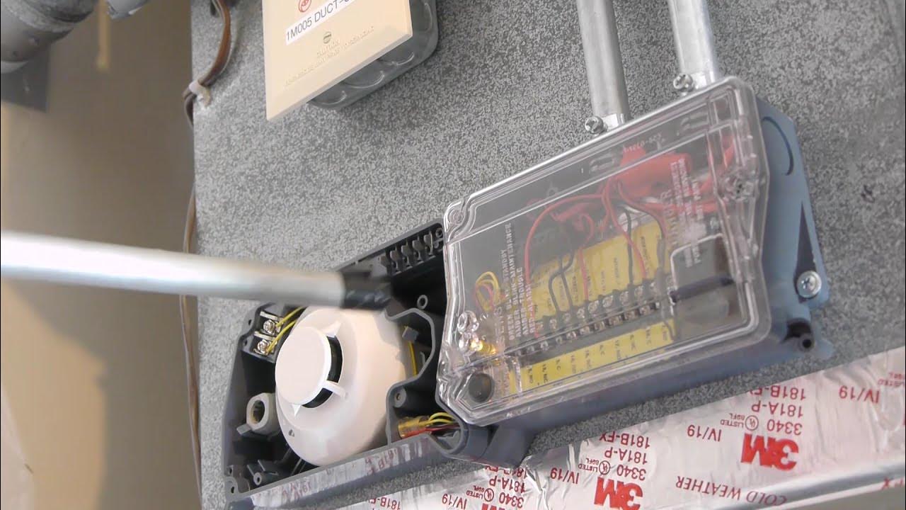 Duct detector inspection and test - YouTube