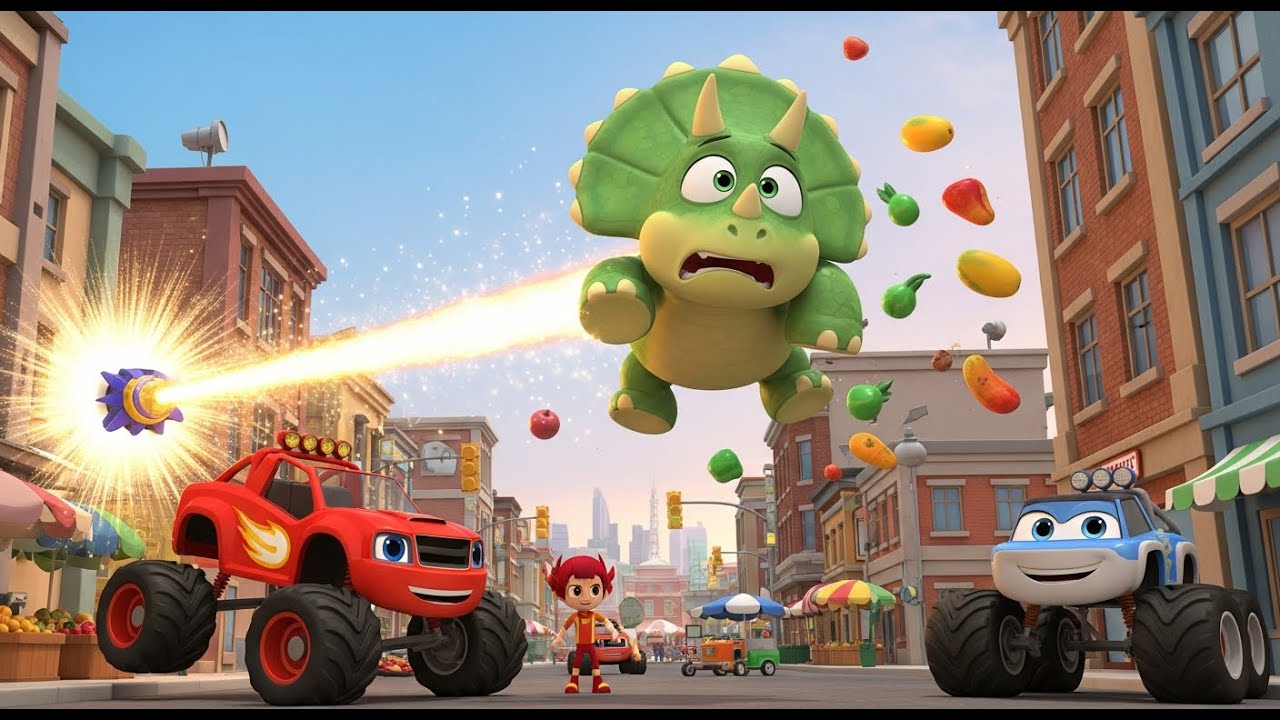 Monster Machine Stop ZEG CAN'T STOP BOUNCING! Blaze's Adhesion Rescue to the MAX! | Monster ...
