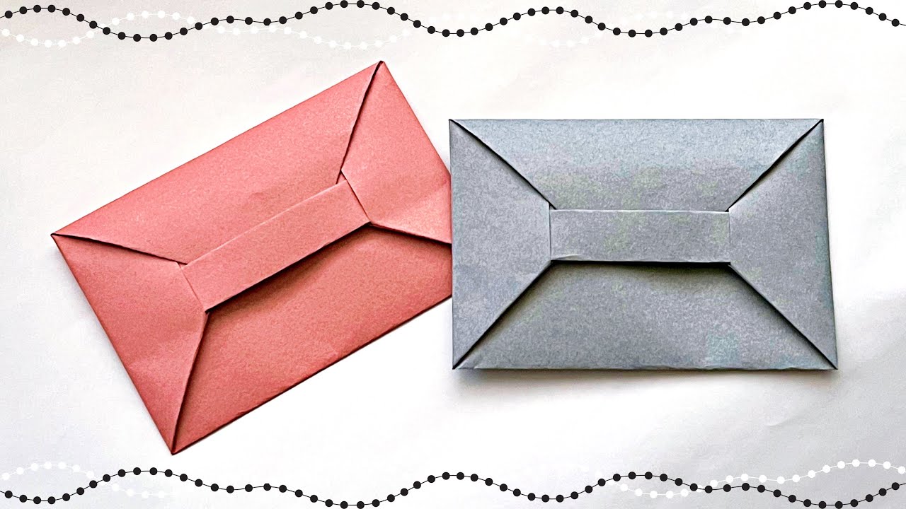 サイズの紙で封筒の作り方 簡単でおしゃれ ちょっと大きめ つつみとむすび Youtube
