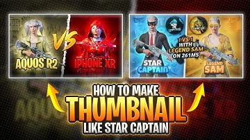 How To Make Thumbnail Like Star Captain On Android 😱 | Make 1v1 PUBG/BGMI Thumbnail