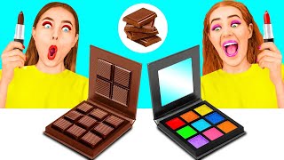 Desafío De Comida Real vs. De Comida Chocolate | Come Solo Dulce 24 horas por Fun Fun Challenge