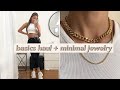 minimal jewelry + basics try-on haul!